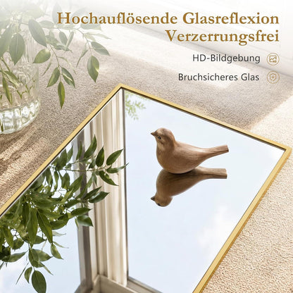 Ganzkörperspiegel Standspiegel 205x104cm Gold Modern