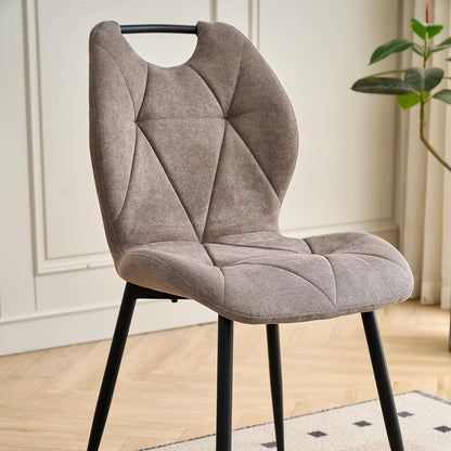 5-teiliges Esszimmer-Set: 140cm Tisch + 4 gepolsterte Stühle