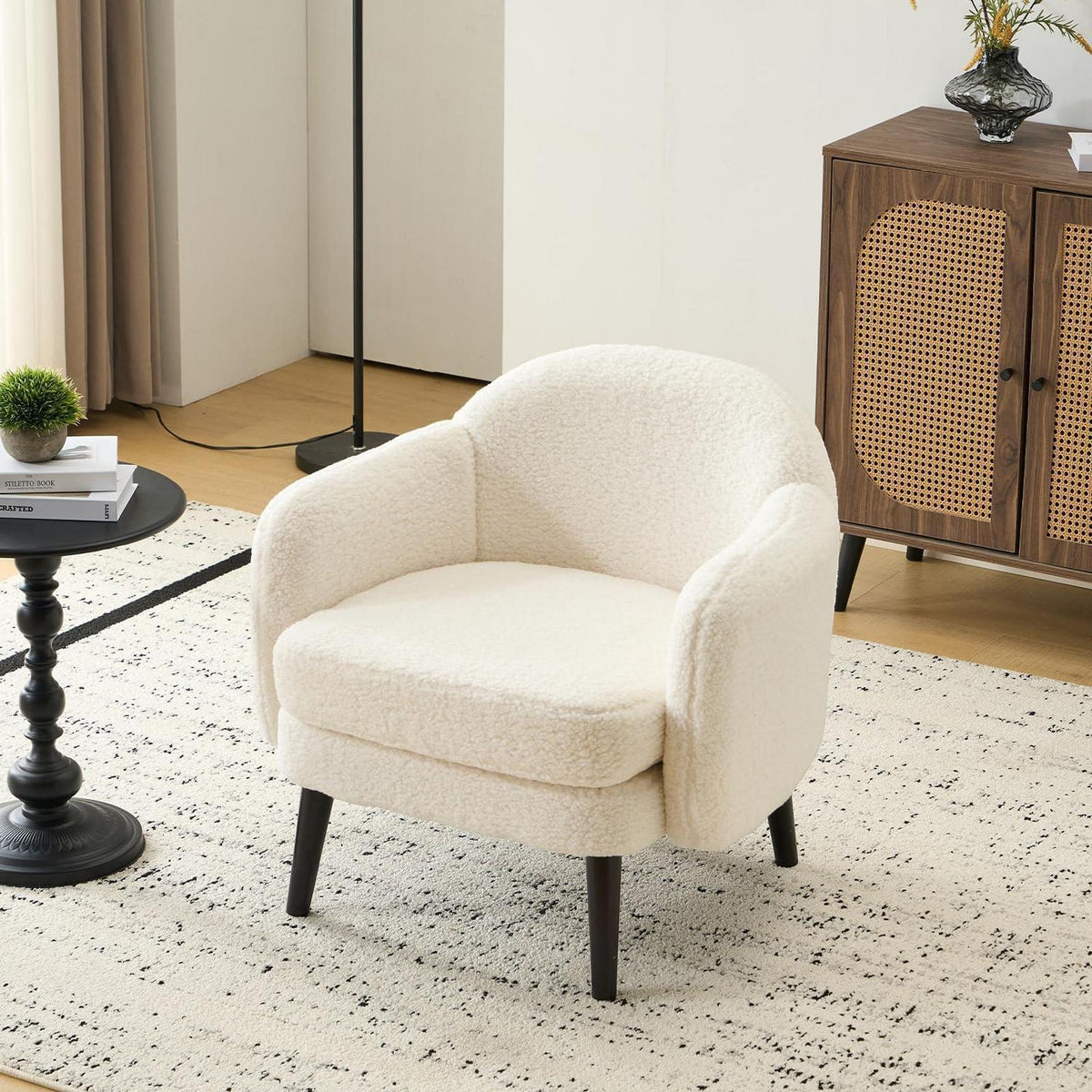 Gepolsterter Teddy-Sessel Beige – Modern & Bequem