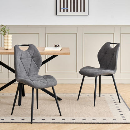 5-teiliges Esszimmer-Set: 140cm Tisch + 4 gepolsterte Stühle