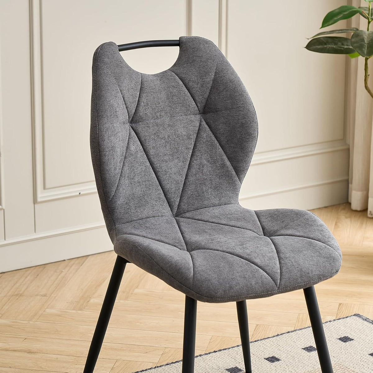 5-teiliges Esszimmer-Set: 140cm Tisch + 4 gepolsterte Stühle