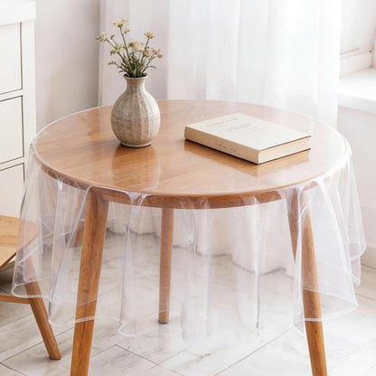 Transparente Tischdecke PVC – Rund 150cm, Abwaschbar & Vielseitig