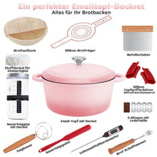 Gusseisen Bräter 26cm mit Deckel & Garkorb – Kirschrot