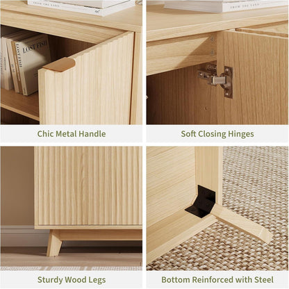 Modernes Sideboard mit 2 Türen & Ablagen – 87,6 cm