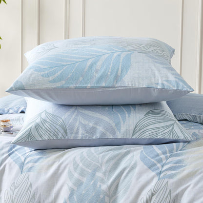 Baumwoll Bettwäsche Set 200x220 cm, Blau, 2-teilig