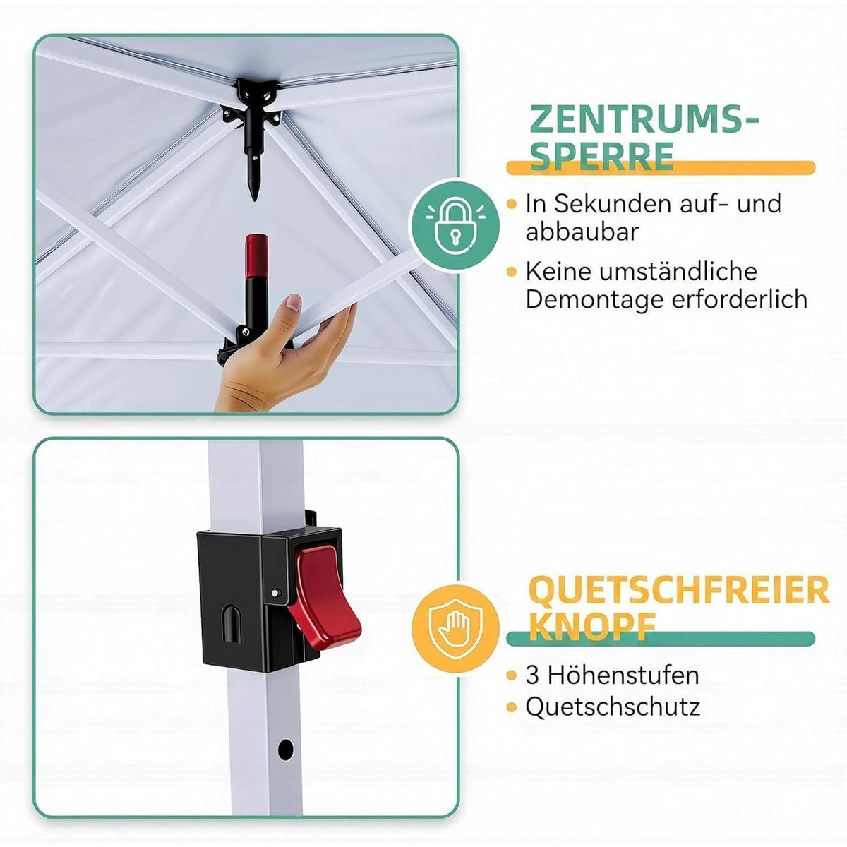 3x6m Faltpavillon wasserdicht mit 6 Seitenteilen – Grau