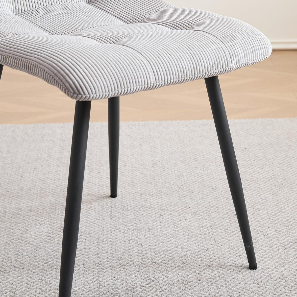 Runder Esstisch Set 100cm mit 4 Samtstühlen (Gelb/Grau)