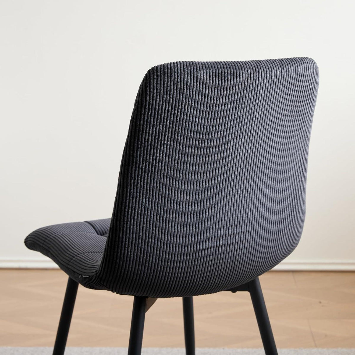 Moderner Esstisch Set 100cm rund + 4 Cord Stühle