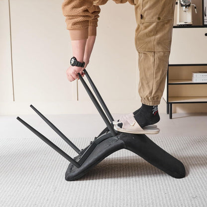 Moderner Esstisch Set mit 4 Samtstühlen (100cm)