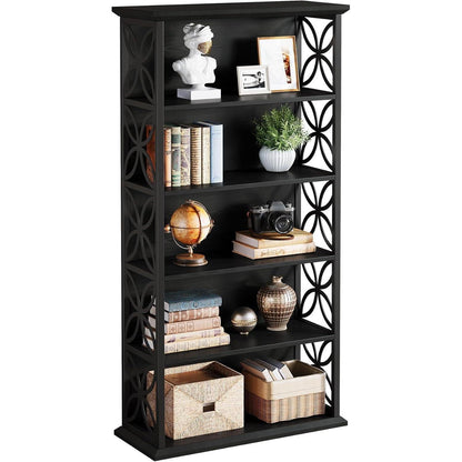 Industrielles Bücherregal 6 Ebenen – Freistehendes Regal für Wohnzimmer