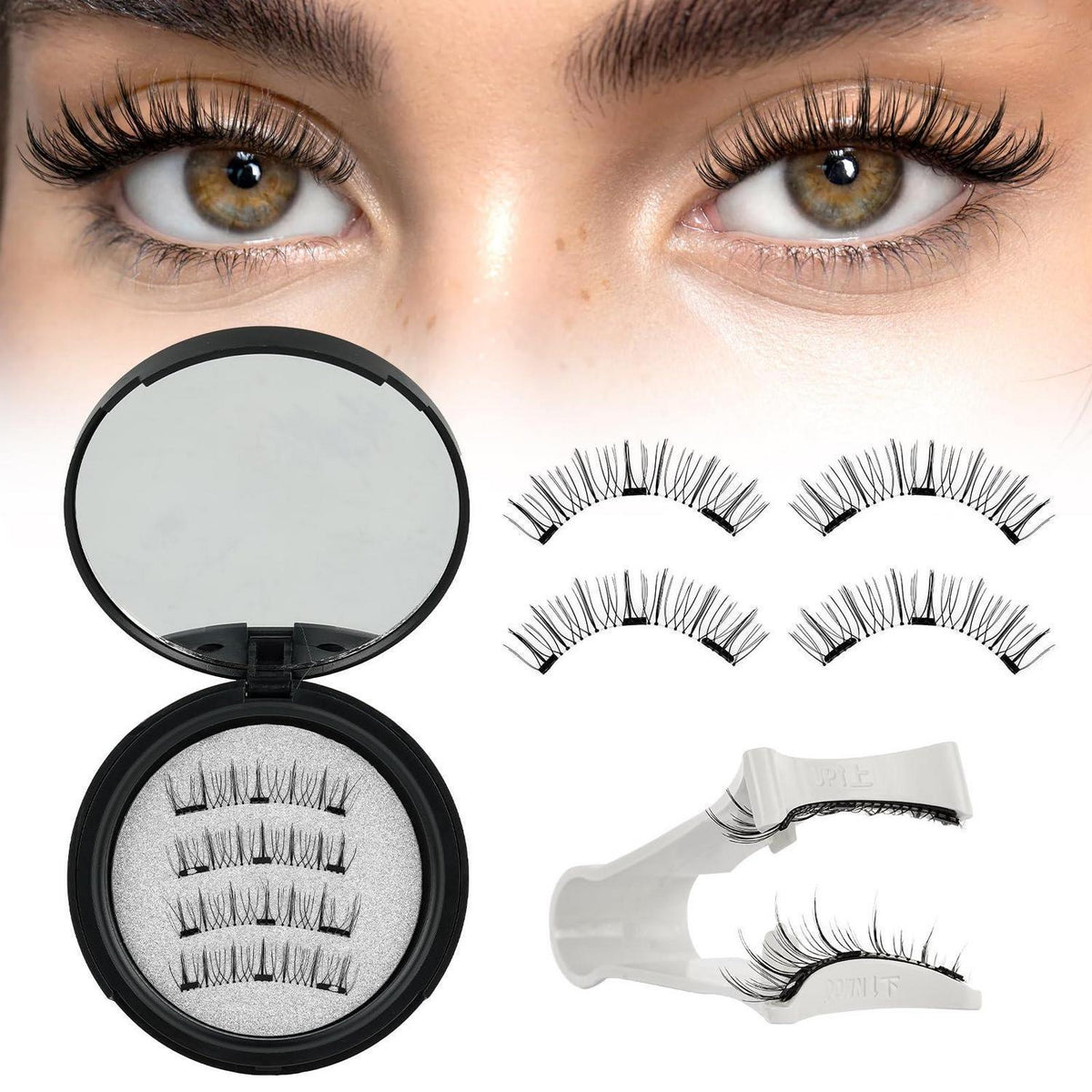 Magnetische Wimpern ohne Kleber – Natürlicher Look & Applikator