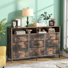 Vintage Kommode mit 9 Schubladen, 140x30x87 cm