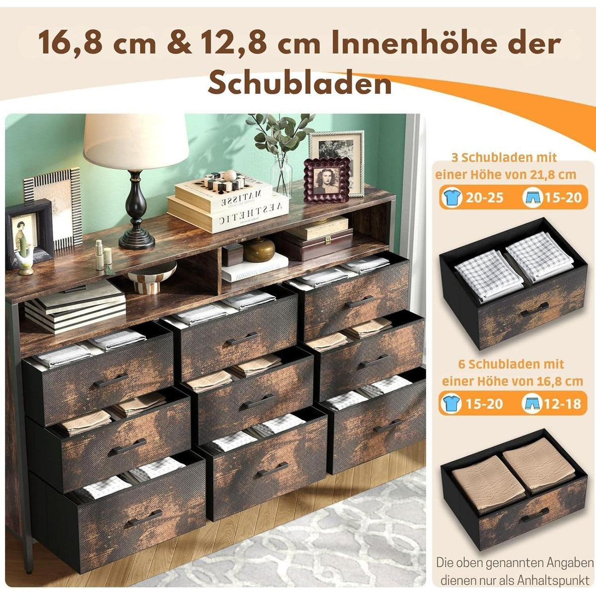 Kommode mit 9 Schubladen – Schlafzimmer & Wohnzimmer Möbel