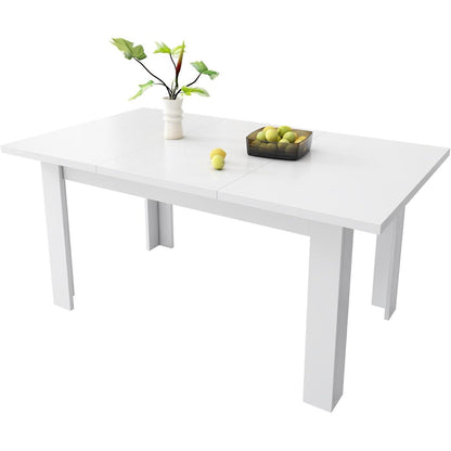 Esstisch weiß mit Stauraum – 120x70cm, multifunktional
