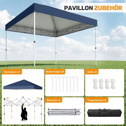 3x3 Pavillon Wasserdicht & Stabil – Partyzelt für Garten & Camping