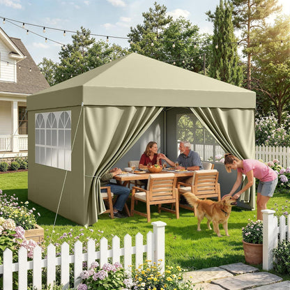 3x3 Pavillon wasserdicht mit Seitenwänden – Partyzelt für Garten