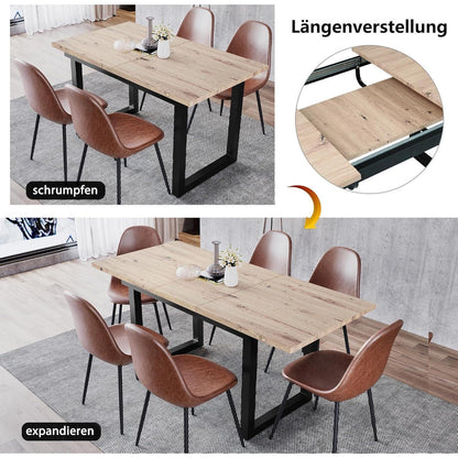 Ausziehbarer Esstisch 140/180cm – Industriestil & Metallrahmen