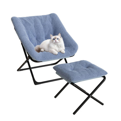 Relaxsessel Ohrensessel Klappsessel Blau – Komfortabler Sessel