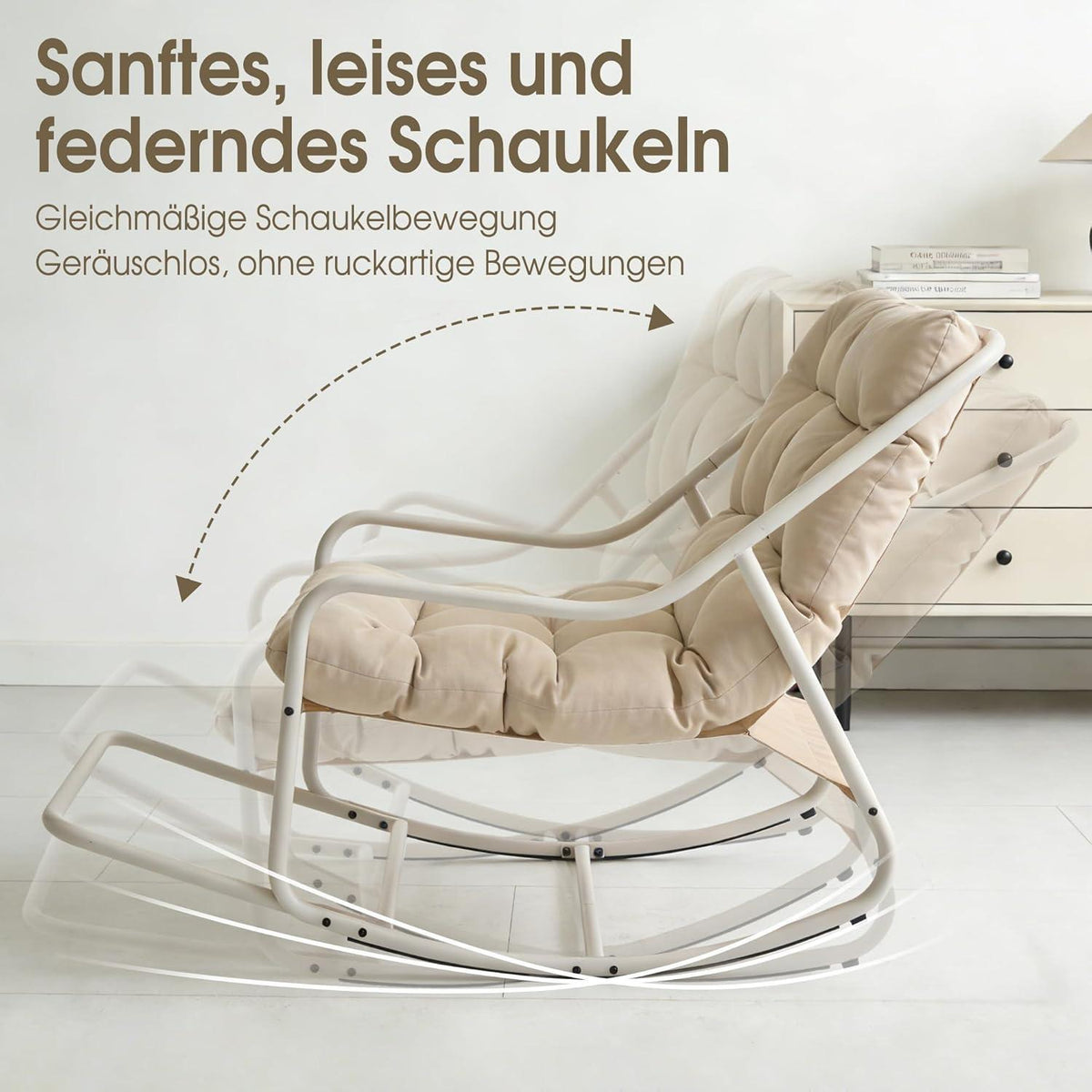 Übergroßer Schaukelstuhl – Gemütlicher Papasan Stuhl für Innen & Außen