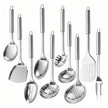 10-teiliges Küchenhelfer Set Edelstahl, Hitzebeständig