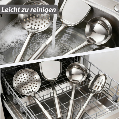 10-teiliges Küchenhelfer Set Edelstahl, Hitzebeständig