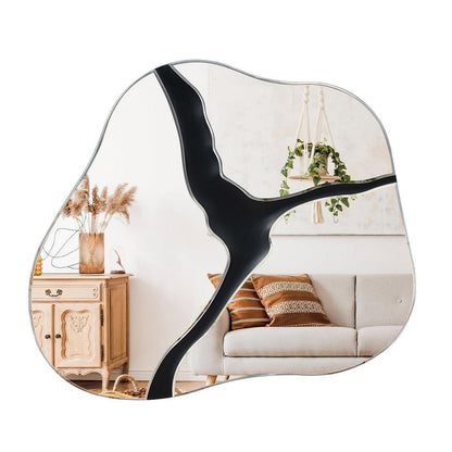 Asymmetrischer Wandspiegel Wolke 80x70cm | Dekorativer Spiegel für Wohnzimmer