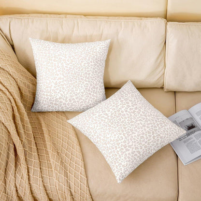 Abstrakt Leopard Kissenbezug 50x50 cm - 2er Set, Beige