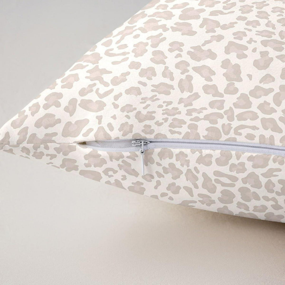 Abstrakt Leopard Kissenbezug 50x50 cm - 2er Set, Beige