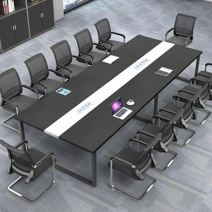 Konferenztisch 200x120cm mit Kabeldurchführung – Modern & Stabil
