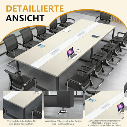 Konferenztisch B1 – Modernes Kabelmanagement für Büro & Meeting