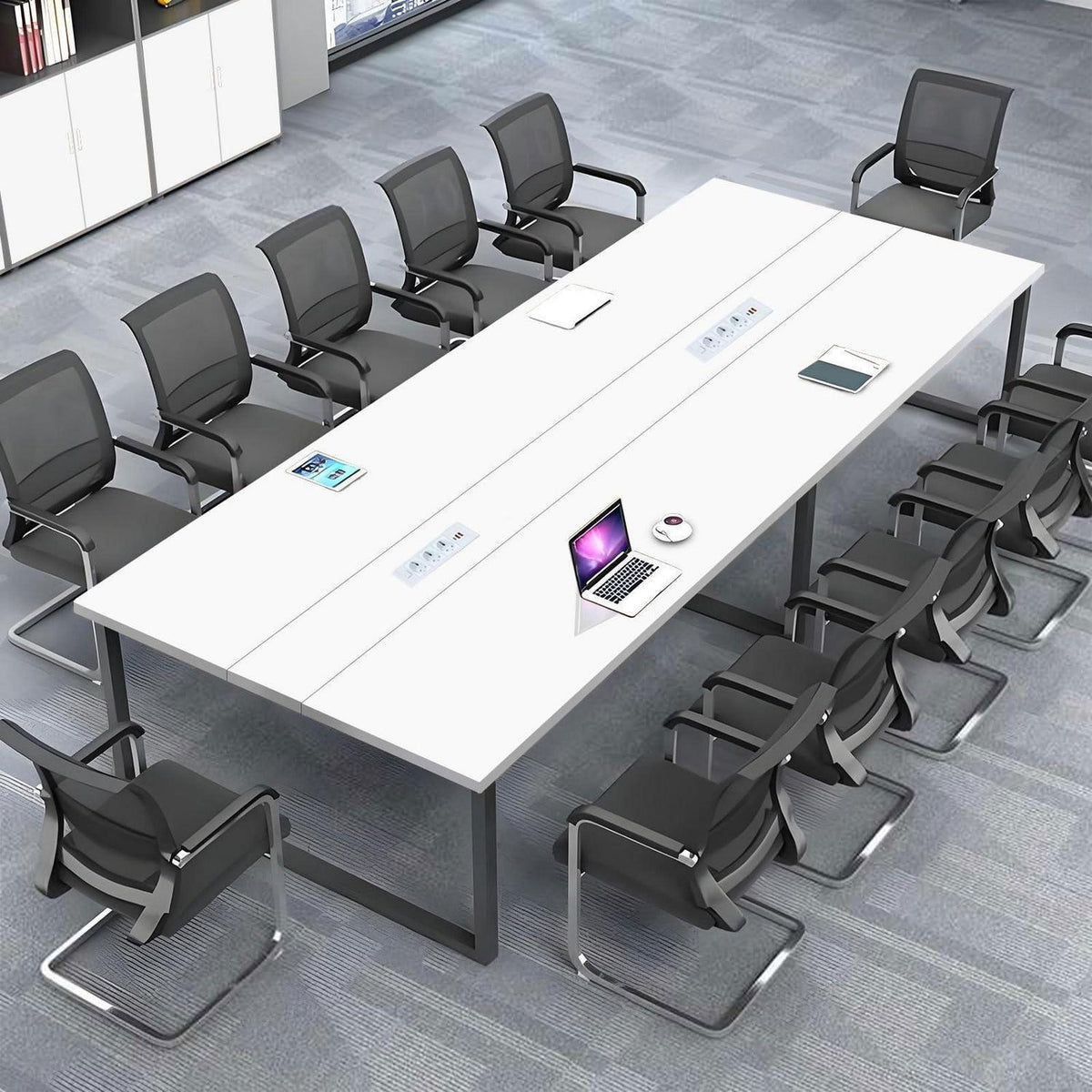 Konferenztisch B1 – Großes Besprechungstisch mit Kabelmanagement