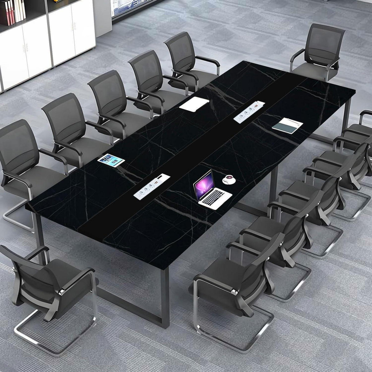 Konferenztisch L360 – Modern, Kabeldurchführung, Büro & Meeting