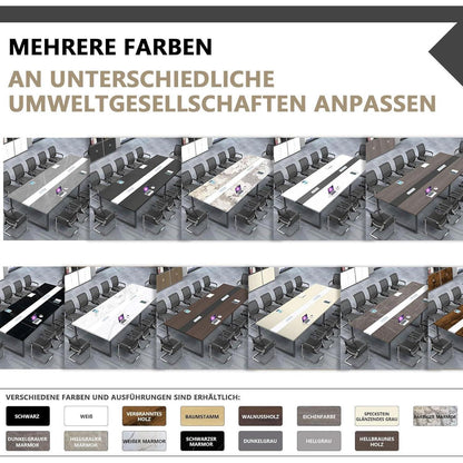 Konferenztisch Groß mit Kabelmanagement – Modern & Stabil
