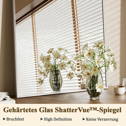 Silberner Bogen-Wandspiegel 91x61 cm – Modern & Dekorativ