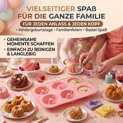 Mini Gugelhupfform Silikon 3er Set | 18 Mulden Backform