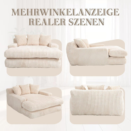 Boneless Cord Schlafsofa – Bequemes Bodensofa für Wohnzimmer