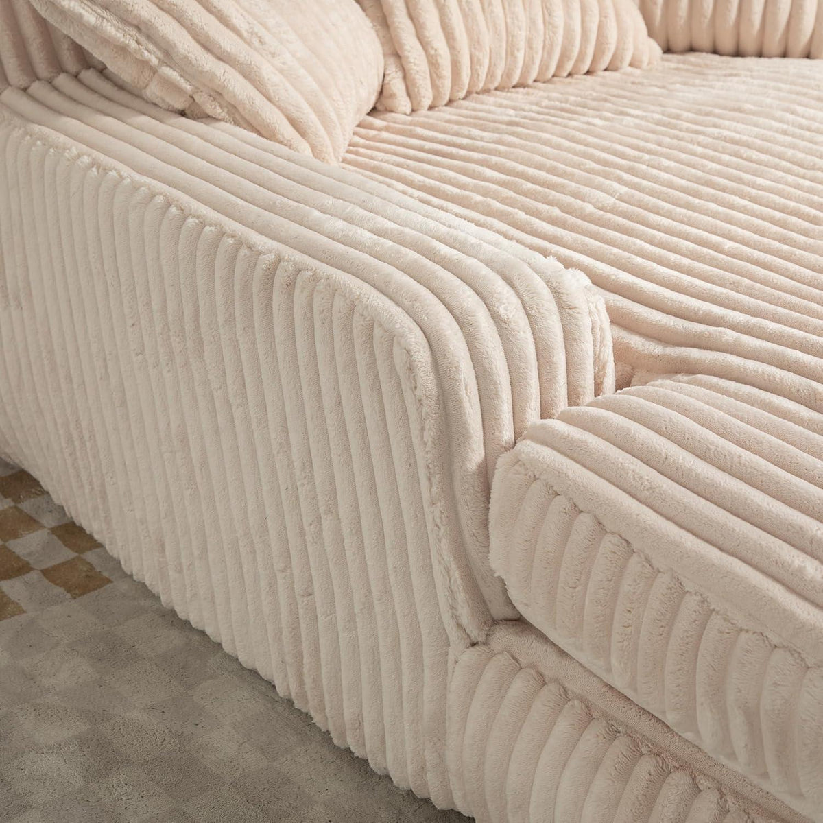 Boneless Cord Schlafsofa – Bequemes Bodensofa für Wohnzimmer