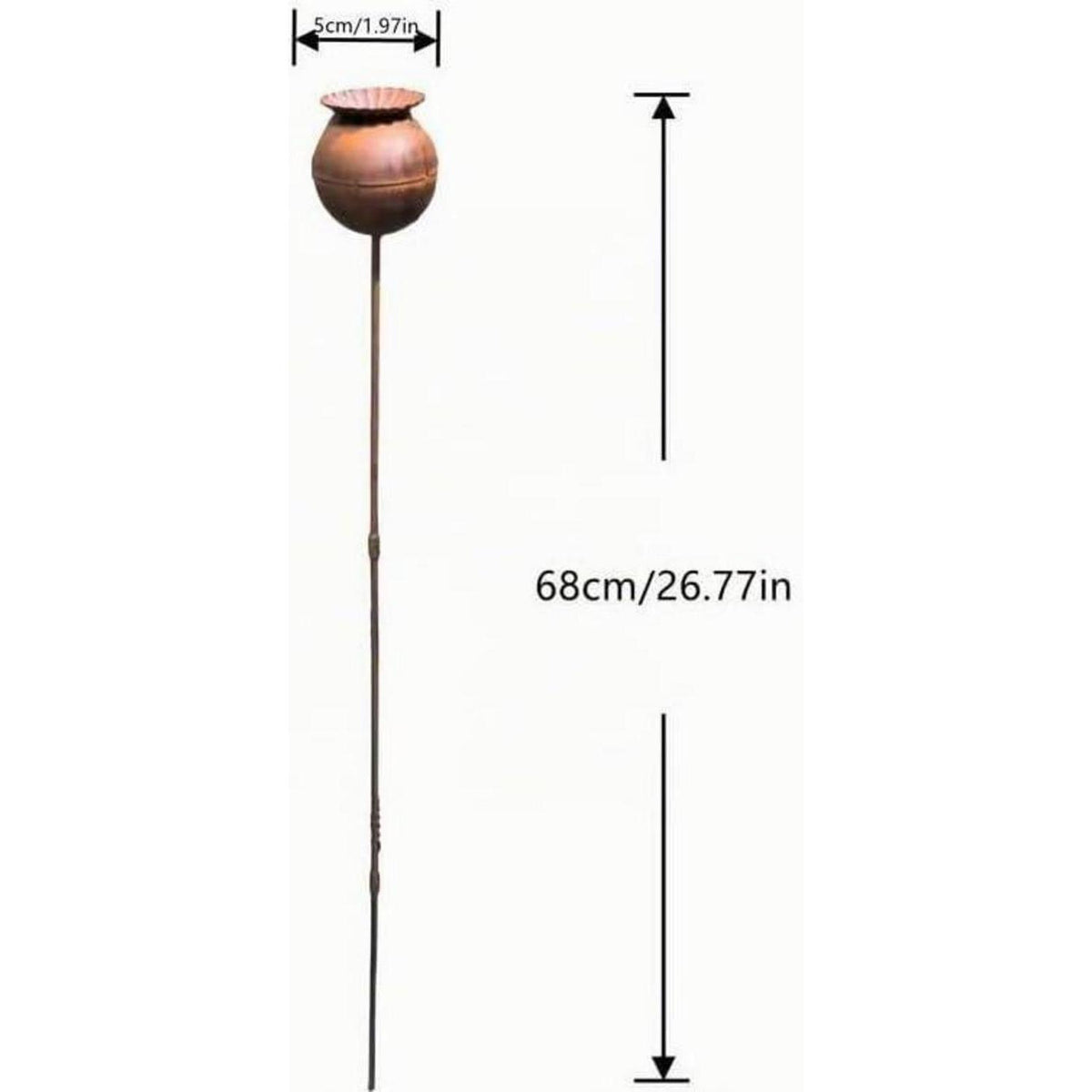 Gartenstecker Rost Deko Mohn 3er Set – Edelrost für Beet & Balkon