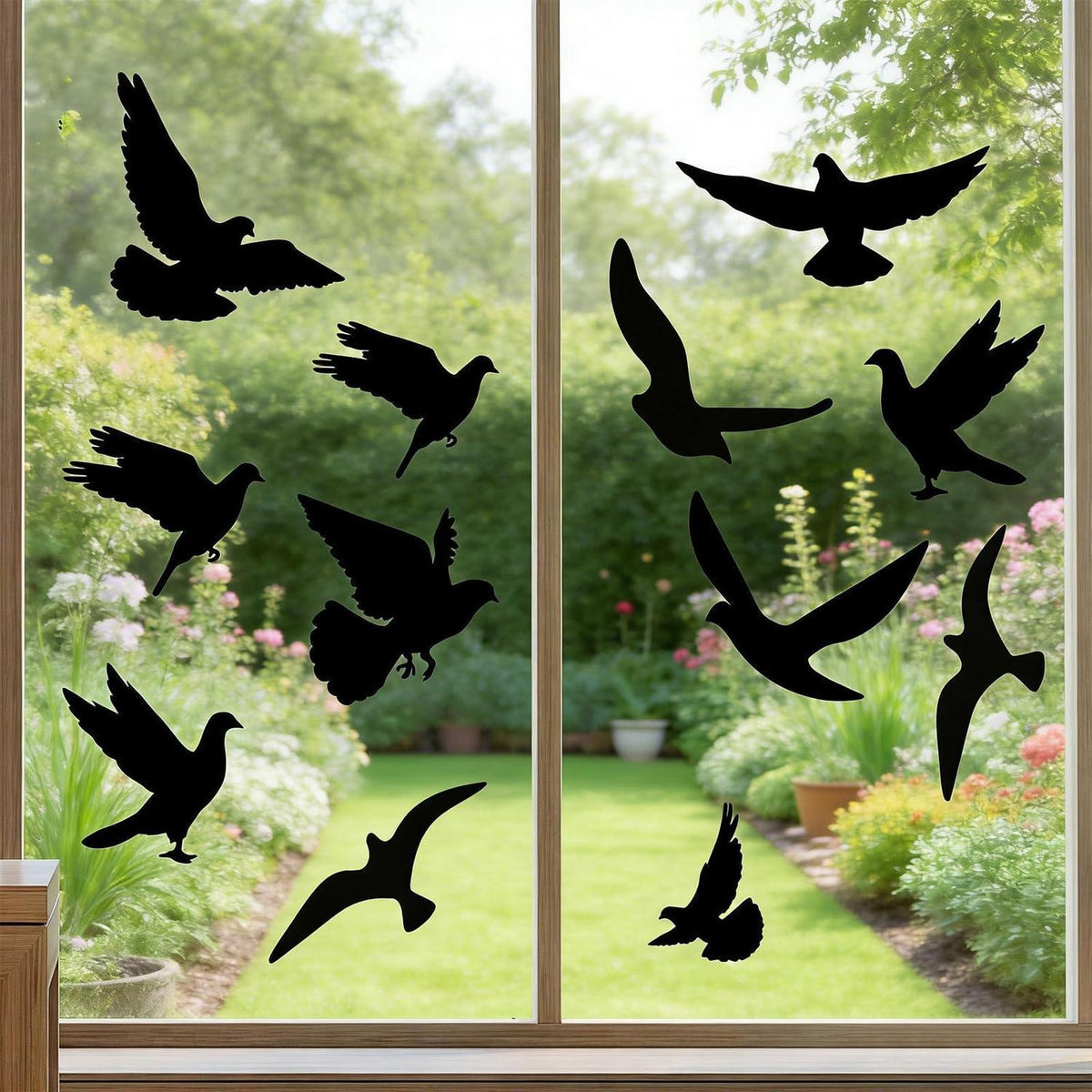Vogelaufkleber Fenster – 22er Set Vogelschutz & Deko
