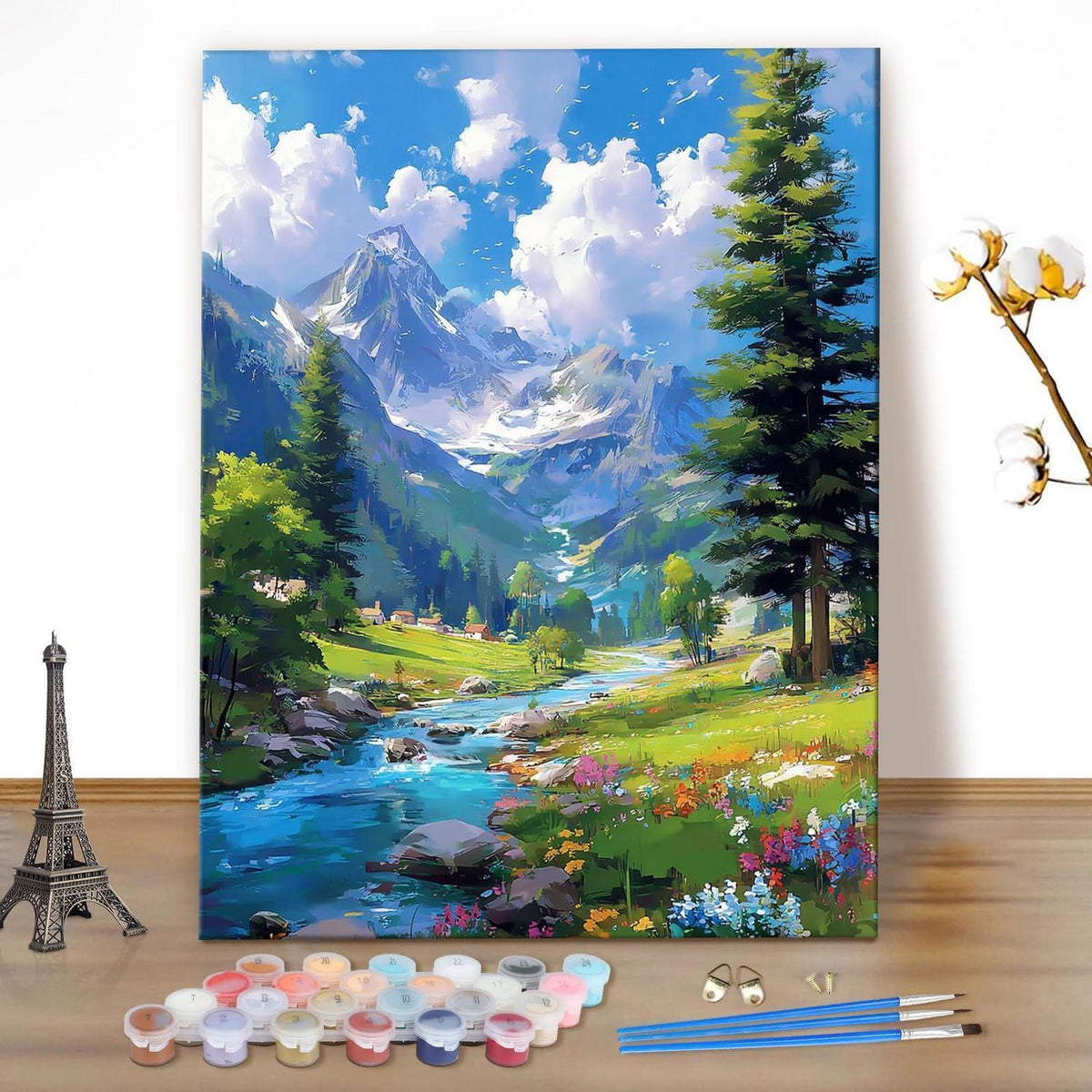 Malen nach Zahlen Berglandschaft – DIY Set für Erwachsene