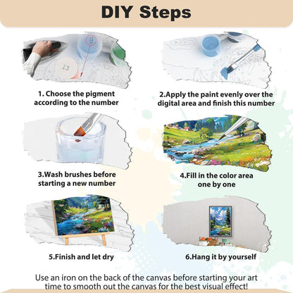 Malen nach Zahlen Berglandschaft – DIY Set für Erwachsene