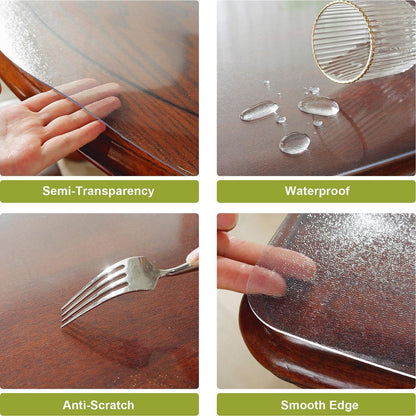 Transparente Tischfolie 90x200cm – Wasserdichte Tischdecke