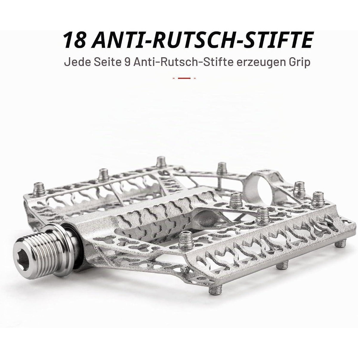 GEWAGE Fahrradpedale mit Reflektoren & Anti-Rutsch-Profil