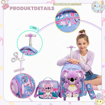 Schulrucksack Trolley Mädchen Koala – 3-teiliges Set