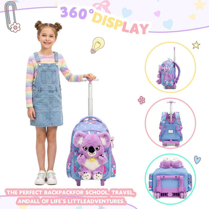 Schulrucksack Trolley Mädchen Koala – 3-teiliges Set