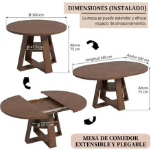 Ausziehbarer Esstisch Holz 100-140cm – Esszimmer Tisch für 2-8 Personen