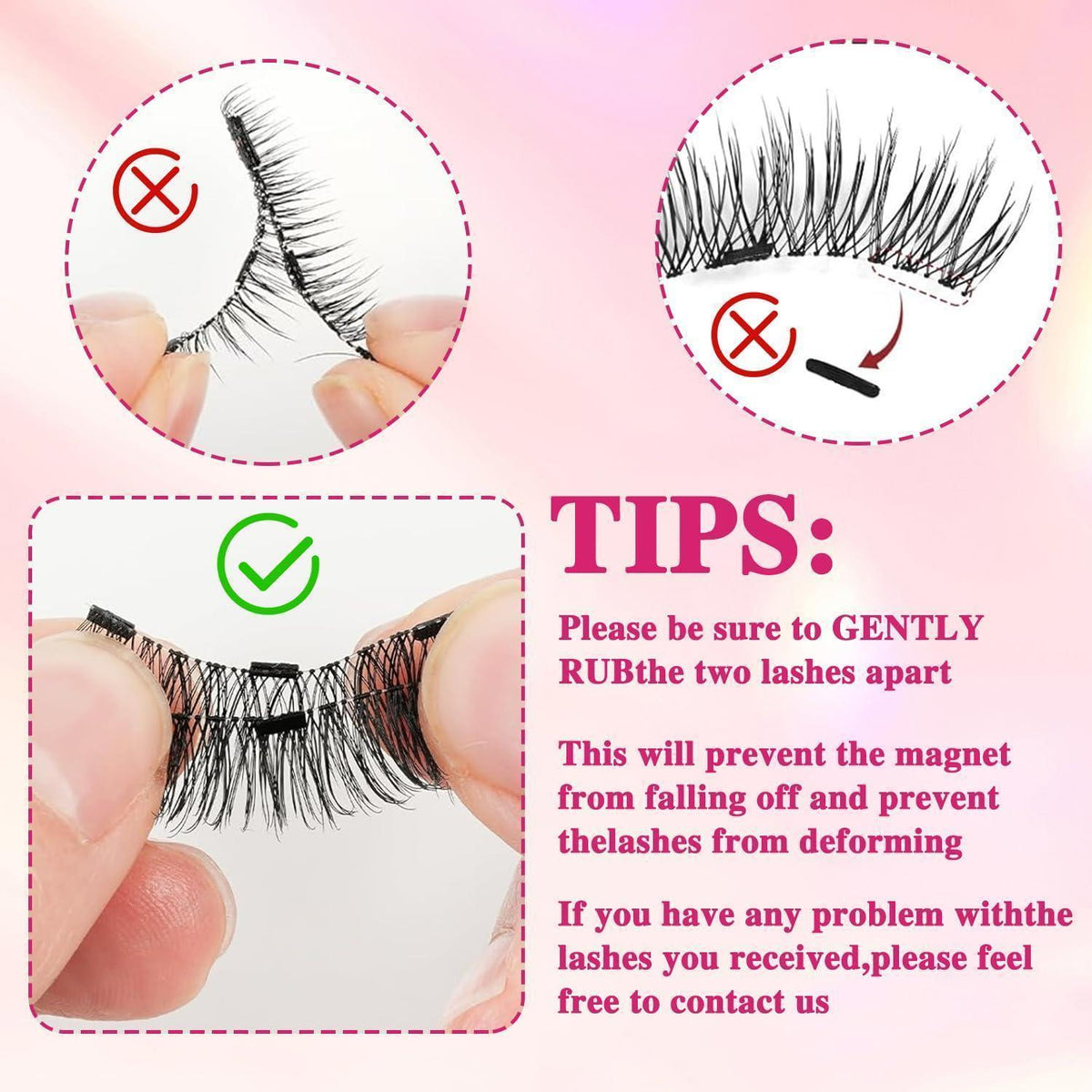 Magnetische Wimpern Set 2 Paare – Ohne Kleber, Wiederverwendbar
