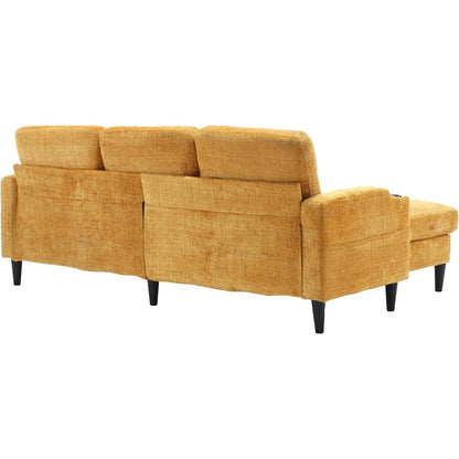 Ecksofa mit Schlaffunktion, 4-Sitzer, Grau