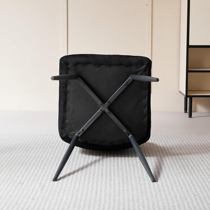 8 Esszimmerstühle Modern, Samt & Cord, Schwarz + Hellgrau