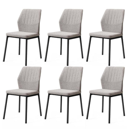 Esszimmerstühle 6er Set – Beige Polsterstühle für Küche & Wohnzimmer